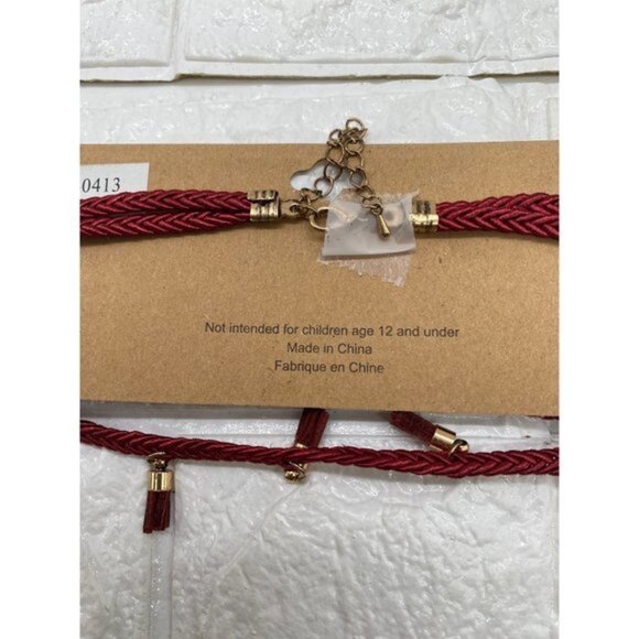 JT Choker Necklace Women’s Burgundy - Picture 5 of 7